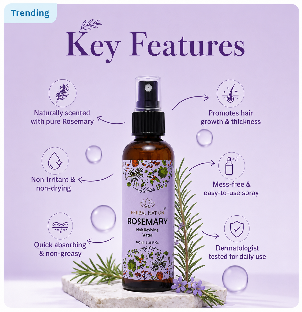 Rosemary Hair Reviving Water